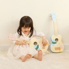 LEBULA Dřevěná modrá kytara na ukulele CLASSIC WORLD pro děti