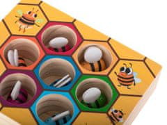 KIK Dřevěná hra na výuku barev včelky KX6519