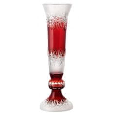 Caesar Crystal Váza Hoarfrost, barva rubín, výška 585 mm