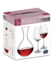 Crystalex Bohemia Crystal Set na víno Viola (set 1 karafa +2 sklenice)