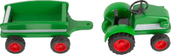 Small foot by Legler Small Foot Dřevěný traktor s vlečkou zelený
