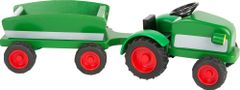 Small foot by Legler Small Foot Dřevěný traktor s vlečkou zelený
