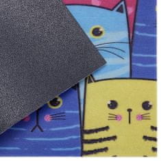 Mujkoberec Original Protiskluzová rohožka barevné kočky 104690 multicolor 45x70