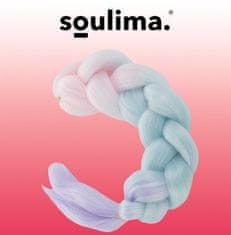 Soulima Vlasy Kanelové syntetické Copánky Ombre růžovomodré ISO