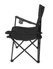 HADEX Kempingová židle skládací - rybářské křesílko, barva černá MALATEC