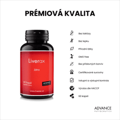Advance nutraceutics ADVANCE Liverax 60 kapslí - nejsilnější extrakt ostopestřece, 80% silimarinu
