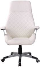 Sortland Kancelářská židle Layton - umělá kůže | bílá