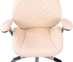 Sortland Kancelářská židle Layton - umělá kůže | krémová