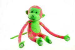 InnoVibe Opice svítící ve tmě plyš 45x14cm růžová/zelená v krabici