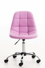 Sortland Kancelářská židle Emil - umělá kůže | růžová