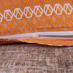 Darymex Bavlněné povlečení 220x200 COTTONLOVE bílé oranžové pruhy boho styl