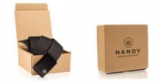 NANDY Bavlněný pletený pásek + krabička - béžová