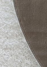 4sleep Kusový koberec KAMEL - bílý O60 Bílá 30/30/60 KAMEL SHAGGY Jednobarevný 1cm až 1,9cm