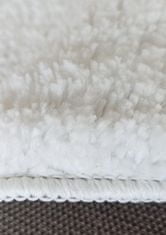 4sleep Kusový koberec KAMEL - bílý O60 Bílá 30/30/60 KAMEL SHAGGY Jednobarevný 1cm až 1,9cm