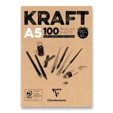Clairefontaine Blok Brown Kraft A5, 100 listů, 90 g