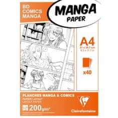 Clairefontaine Blok Manga BD Comic pack A4, 40 listů, 200 g