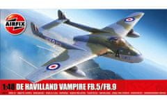 Airfix De Havilland Vampire FB.5/FB.9, Classic Kit letadlo A06108, 1/48