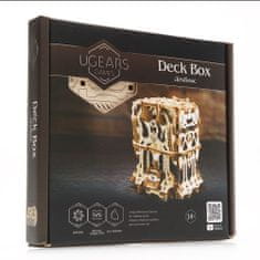 UGEARS 3D dřevěné mechanické puzzle Úložný box na karty