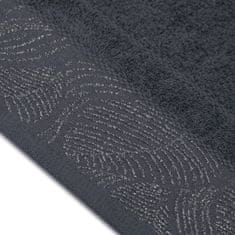 AmeliaHome Sada 3 ks ručníků BELLIS klasický styl grafitově šedá, velikost 30x50+50x90+70x130