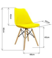 Aga Jídelní židle MR2035 Žlutá