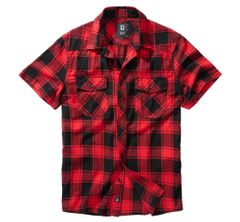 BRANDIT košile Checkshirt halfsleeve červeno-černá Velikost: S