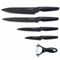 Royalty Line RL-MB4: Sada 4 kusů nožů potažených mramorem s keramickou škrabkou zdarma