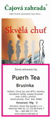 Čajová zahrada Puerh Tea Brusinka - černý ochucený čaj, Varianta: černý čaj 90g
