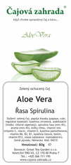 Čajová zahrada Aloe Vera & Řasa Spirulina - zelený ochucený čaj, Varianta: zelený čaj 500g