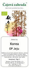 Čajová zahrada Korea OP Jeju - zelený čaj, Varianta: zelený čaj 70g