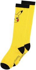 CurePink Ponožky - podkolenky Pokémon: Pikachu (35-38 EU)