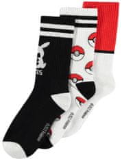 CurePink Pánské ponožky Pokémon: Iconics Logos (EU 43-46) vícebarevná bavlna