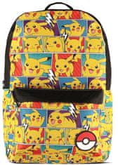 CurePink Batoh Pokémon: Pikachu Basic (objem 21 litrů|30 x 46 x 15 cm) žlutý polyester