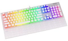 Endorfy herní klávesnice Omnis OWH Pudd.Kailh BL RGB / USB / blue switch / drátová /mechanická/US layout/bílá RGB