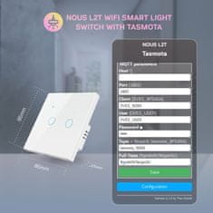 Nous L2T WiFi Tasmota chytrý vypínač osvětlení