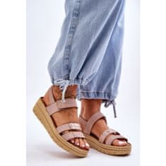 Vinceza Dámské kožené sandály na suchý zip velikost 41