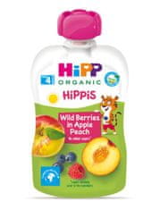 HiPP HiPPiS BIO Jablko, broskev, lesní ovoce 100 g, 4m+