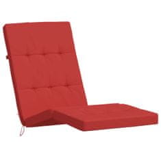 Vidaxl Podušky na polohovací židli 2 ks červené oxfordská látka
