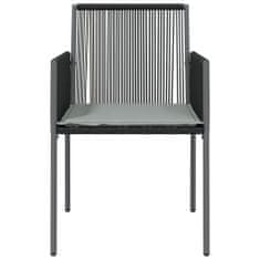 Vidaxl Zahradní židle s poduškami 6 ks černé 54x60,5x83,5 cm polyratan