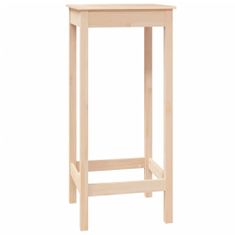 shumee Barový stolek 50 x 50 x 110 cm masivní borové dřevo