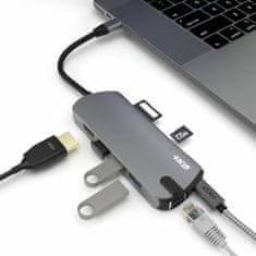 Next One USB-C Pro Multiport Adapter PD-PRO-HUB - šedý