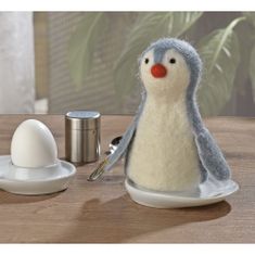 Cilio Ohřívač vajíček, ovčí vlna, výška 13 cm, tučňák Lana / Cilio