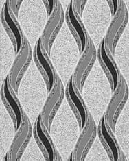 EDEM Tapeta grafický ornament EDEM 1025-16 plastický pololesklý vzor matný podklad šedá černá prachově šedá stříbrná 5,33 m2