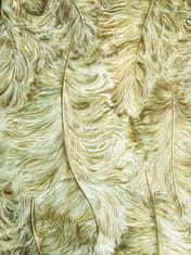 Profhome Tapeta grafický ornament Profhome 822202 plastická lesklá olivová zlatá zelenohnědá bílá 5,33 m2