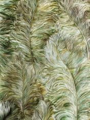 Profhome Tapeta grafický ornament Profhome 822203 plastická lesklá zelená listová zelená zlatá hnědozelená 5,33 m2
