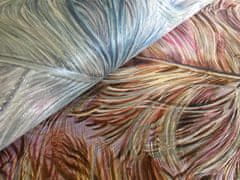 Profhome Tapeta grafický ornament Profhome 822207 plastická lesklá modrá pastelově fialová krémová stříbrná 5,33 m2