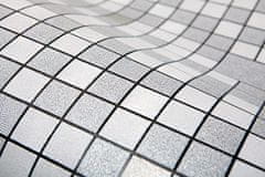 EDEM Tapeta vzor obklady EDEM 1033-16 plastický kovové akcenty stříbrná platinová šedá 5,33 m2