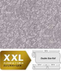 EDEM Vliesová tapeta jednobarevná EDEM 9076-25 plastická metalický odlesk stříbrná šedá 10,65 m2