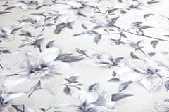 EDEM Vliesová tapeta květinový vzor EDEM 9080-20 plastická duhově proměnlivá bílá šedá stříbrná 10,65 m2