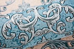 EDEM Vliesová tapeta baroko EDEM 6001-95 plastický pololesklý vzor matný podklad tyrkysová stříbrná modrozelená 10,65 m2