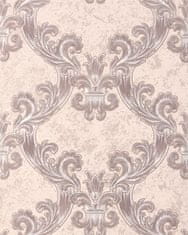 EDEM Tapety baroko EDEM 1026-13 reliefní a s kovovými akcenty kolor krémová béžová stříbrná 5,33 m2